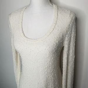 Rag & Bone Top Knit Sz Small Ivory White Pebbled